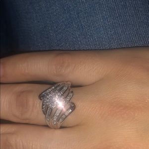 10k diamonds white gold ring